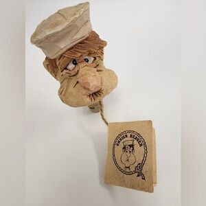 Chris H. Wood Cork Stopper Hand Carved Signed Spit N Whittle Sailor 1994